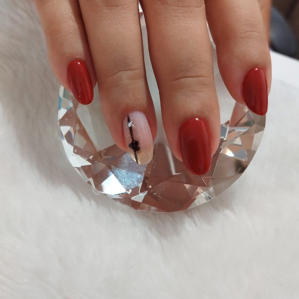 Esmaltação com decoração 